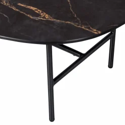 Outlet WOOOD Vajen salontafel met zwart marmeren look blad 80x60 cm
