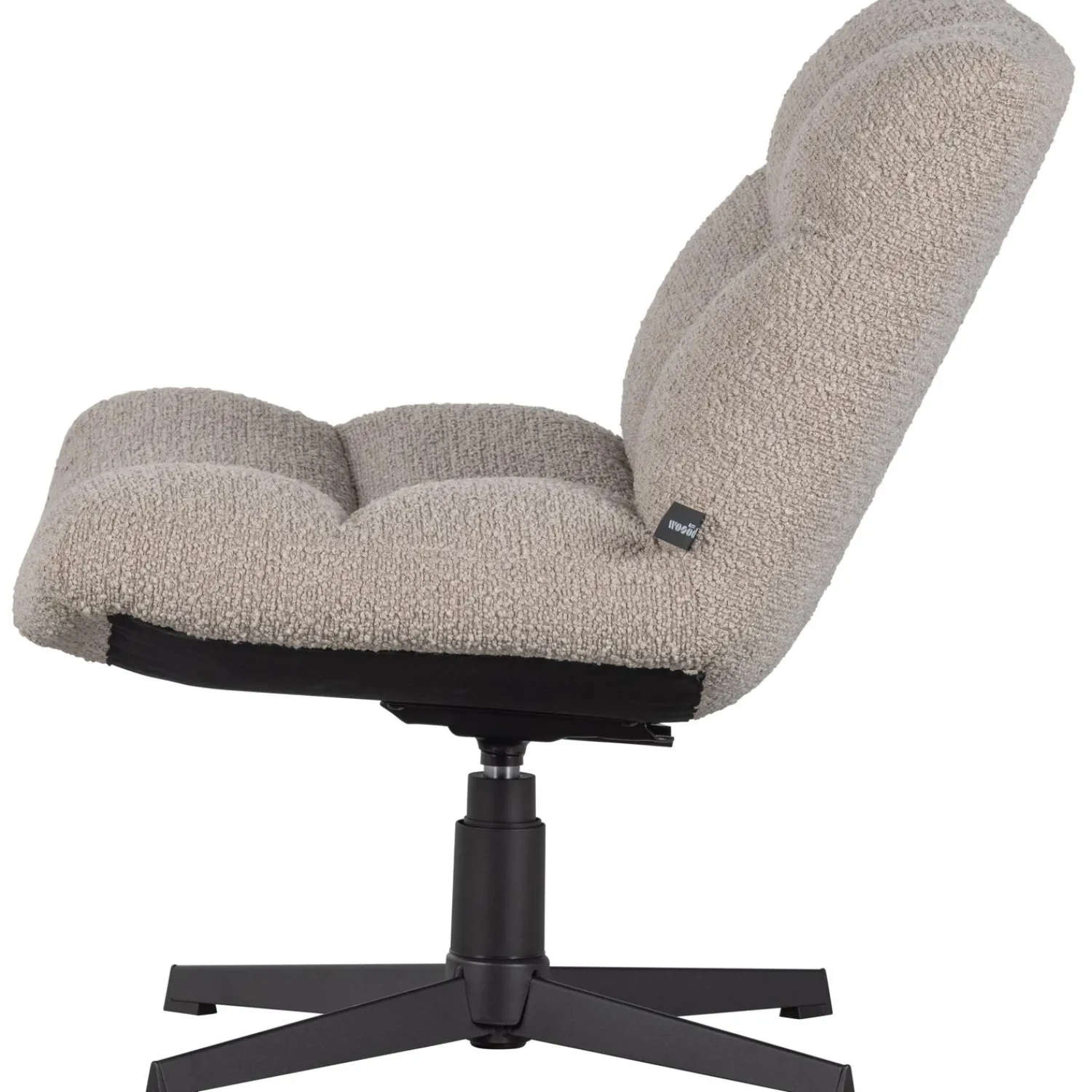 WOOOD Vinny draaifauteuil bouclé zand