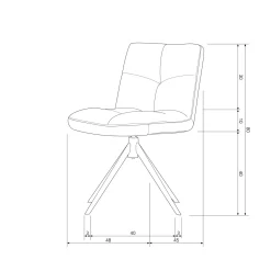 Clearance WOOOD Vinny draaistoel bouclé zand