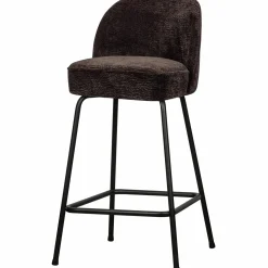 New WOOOD Vogue barstoel 65 cm 3D chenille Donkerbruin