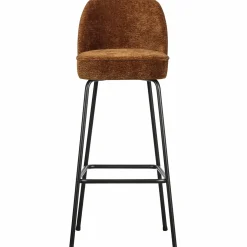 Online WOOOD Vogue barstoel 80 cm 3D chenille Middenbruin