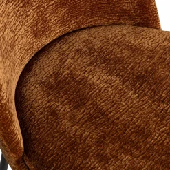 Online WOOOD Vogue barstoel 80 cm 3D chenille Middenbruin