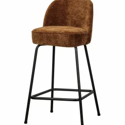 Hot WOOOD Vogue barstoel 65 cm 3D chenille Middenbruin