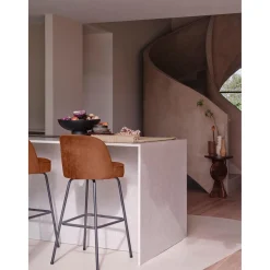 Online WOOOD Vogue barstoel 80 cm velvet Roest