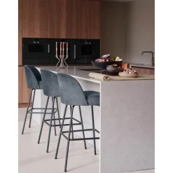 New WOOOD Vogue barstoel 80 cm velvet groen Blauw