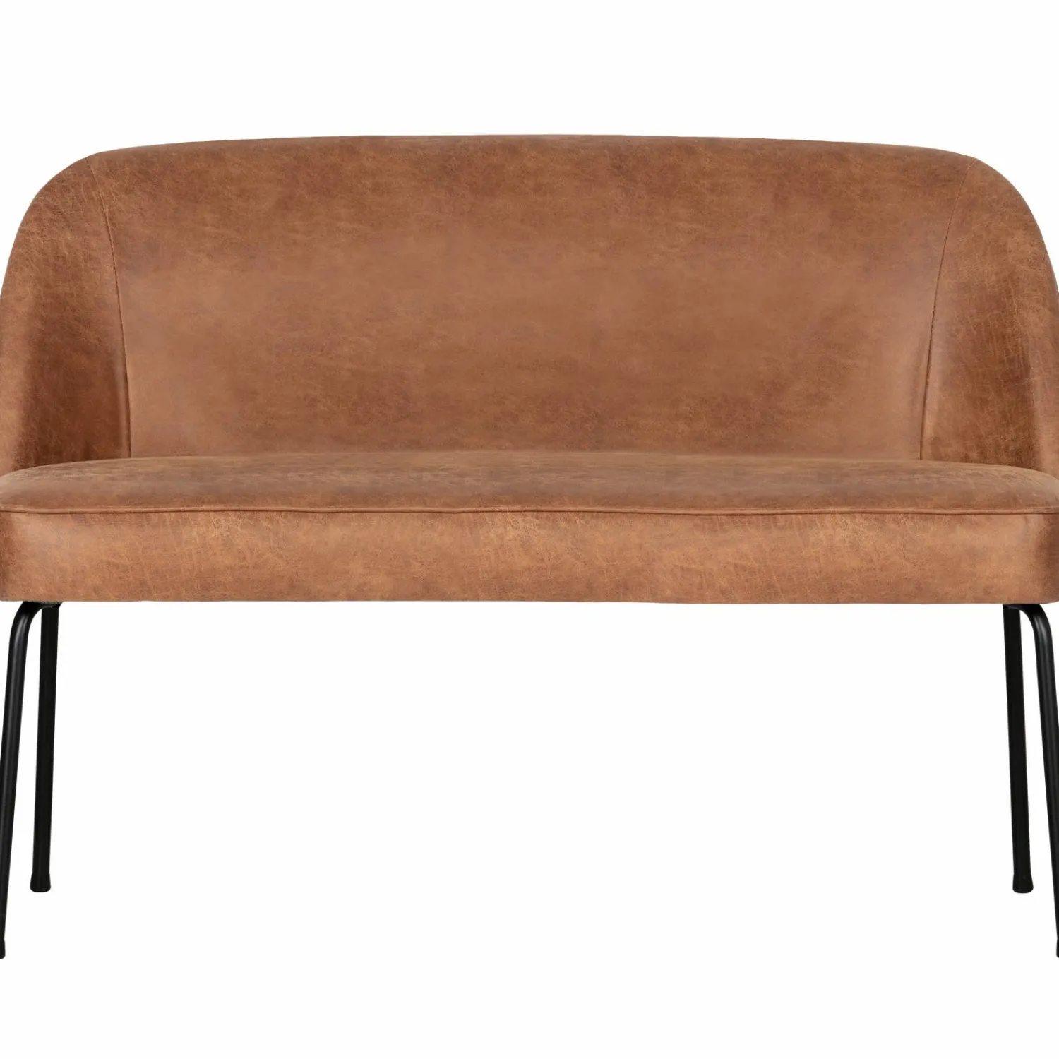 Online WOOOD Vogue eetbank leer Cognac