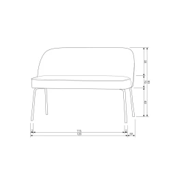 WOOOD Vogue eetbank velvet Pistache