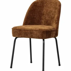 Best WOOOD Vogue eetkamerstoel 3D chenille Middenbruin