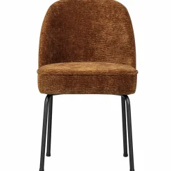 Best WOOOD Vogue eetkamerstoel 3D chenille Middenbruin