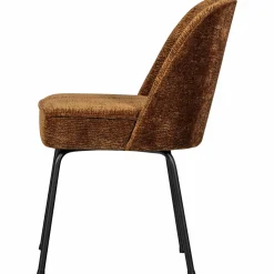 Best WOOOD Vogue eetkamerstoel 3D chenille Middenbruin