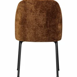 Best WOOOD Vogue eetkamerstoel 3D chenille Middenbruin