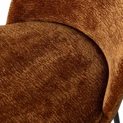 Best WOOOD Vogue eetkamerstoel 3D chenille Middenbruin