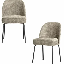 WOOOD Vogue eetkamerstoel structure velvet Wheatfield