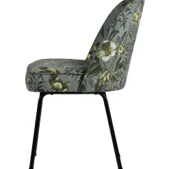 Clearance WOOOD Vogue eetkamerstoel velvet Poppy grijs