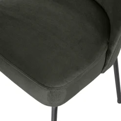 Best WOOOD Vogue eetkamerstoel velvet Donkergroen