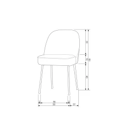 Best WOOOD Vogue eetkamerstoel velvet Donkergroen