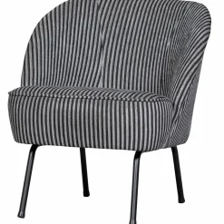 Hot WOOOD Vogue fauteuil streep Zwart/grijs