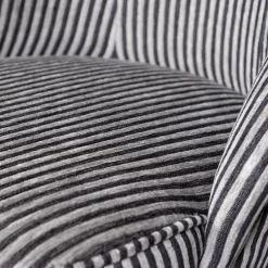 Hot WOOOD Vogue fauteuil streep Zwart/grijs