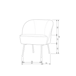 Discount WOOOD Vogue fauteuil velvet Pistache