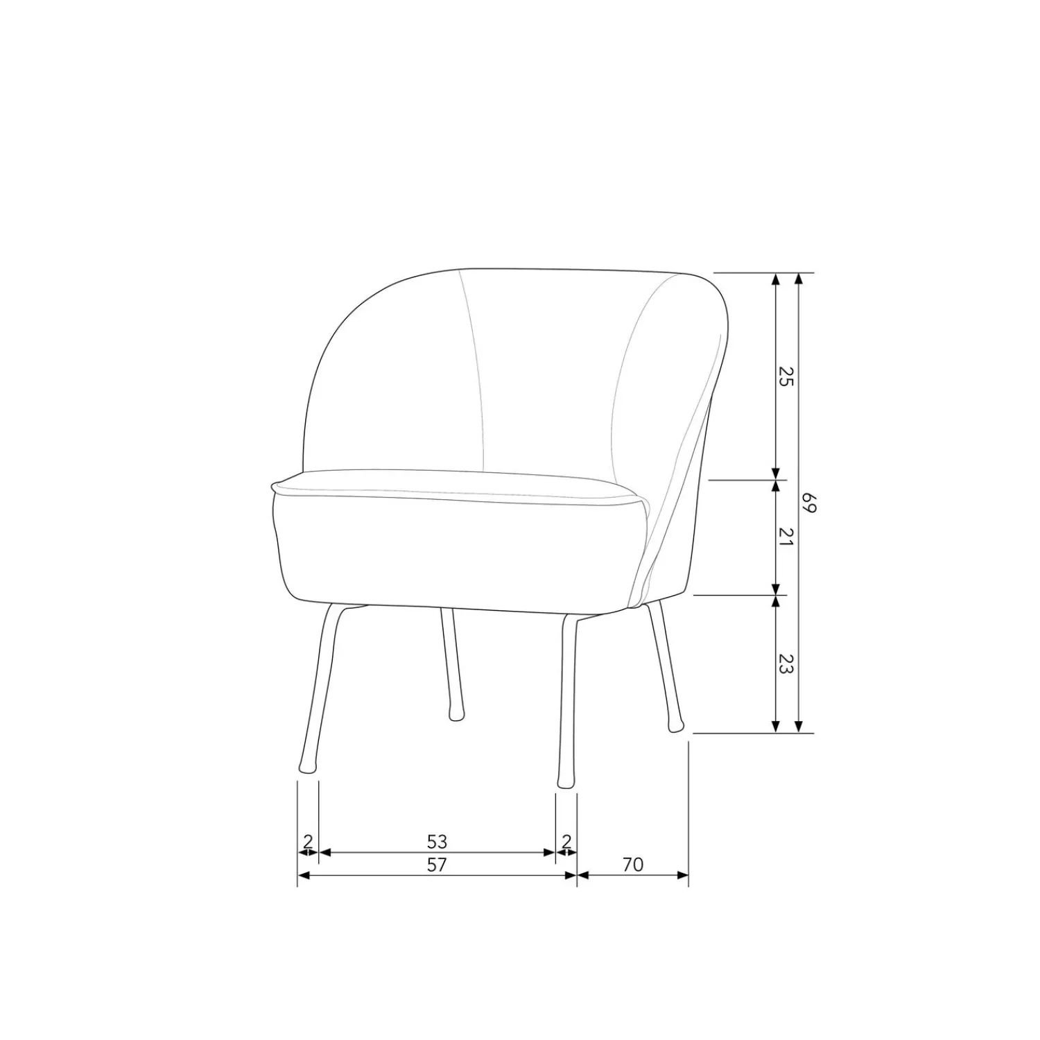 Discount WOOOD Vogue fauteuil velvet Pistache