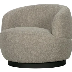 Best WOOOD Woolly draaifauteuil bouclé gemeleerd Naturel