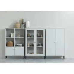 Sale WOOOD Xam vitrinekast grenen wolkengrijs