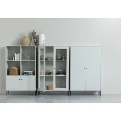 Sale WOOOD Xam vitrinekast grenen wolkengrijs