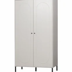 Online WOOOD Xina garderobekast grenen wolkengrijs