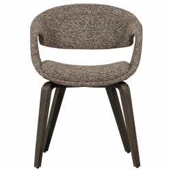 WOOOD Yossi eetkamerstoel met houten poot donker Bruin