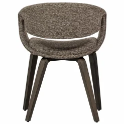 WOOOD Yossi eetkamerstoel met houten poot donker Bruin