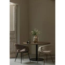 Best WOOOD Yossi eetkamerstoel met metalen poot zwart Bruin