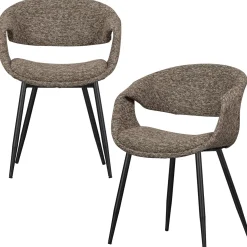 Best WOOOD Yossi eetkamerstoel met metalen poot zwart Bruin