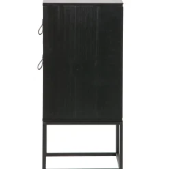 Sale WOOOD Zola nachtkastje met lade en deur geborsteld diepzwart