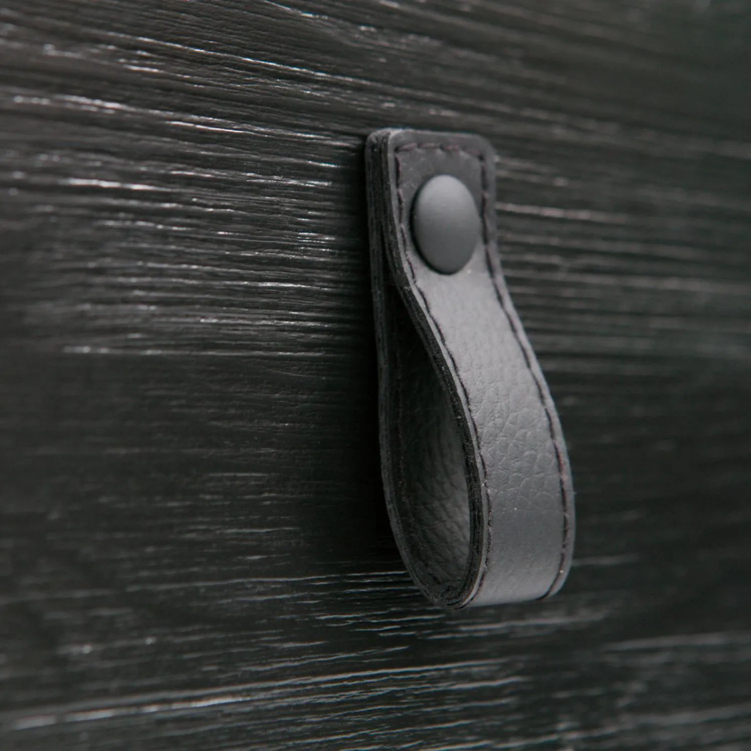 Sale WOOOD Zola nachtkastje met lade en deur geborsteld diepzwart